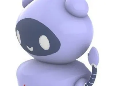Robot with cross 3D model