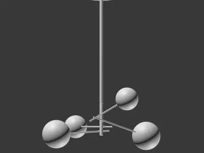 Bolle Gallotti 4 Light Chandelier 3D model