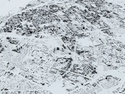 Novosibirsk Streets and Buildings 3D model