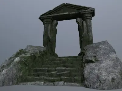 Souls Gate Low-poly 3D model