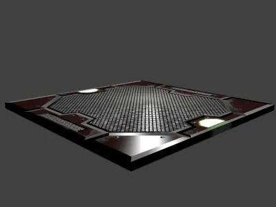 Sci-Fi Panel Texture Low-poly 3D model