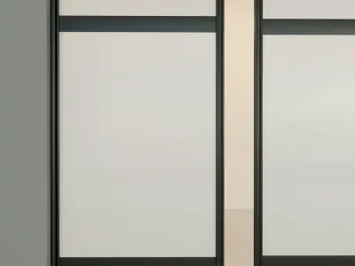 Sliding door  Partition Case-compartment  6 3D model