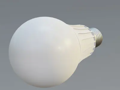Energy Saver carved round bulb Low-poly 3D model