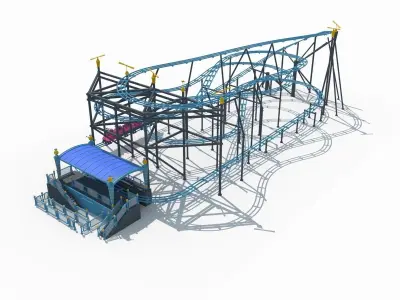 Roller Coaster 2 3D model