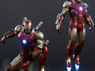 Iron Man Suit Mark XLVI Ultra-Realistic 3D Model 3D model