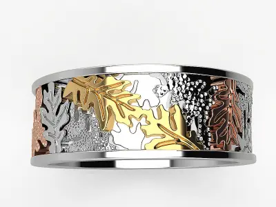 Tree of Life Wedding Band Lead and Vine  3D print model