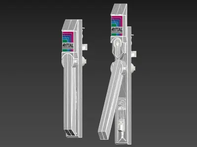  Electrical cabinet door handle lock 3D model