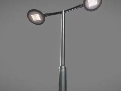 Street Light 15 version 2 3m with pole 3 Low-poly 3D model
