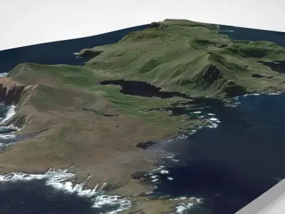 Island Isla Noir Chile 3D model