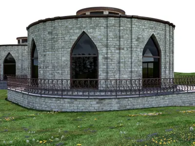 Castle and Land 3D model