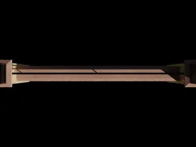 3D Garden Wall With Lamp 3D model