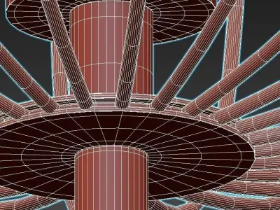 newtown floor lamp with shade 3D model