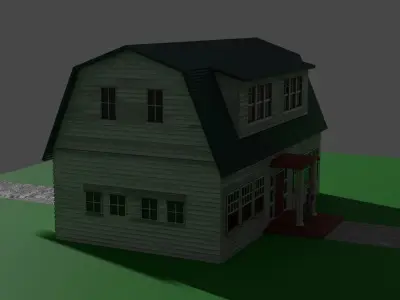 Nightmare on Elm Street House low poly  Free low-poly 3D model