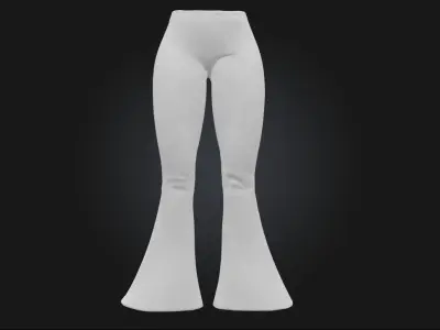 Flared Elegance  Graceful Movement with Classic Flair 3D model