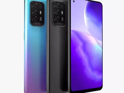Oppo Reno5 Z Full Colors 3D model