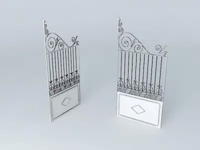 Portal pair of iron gates Free 3D model