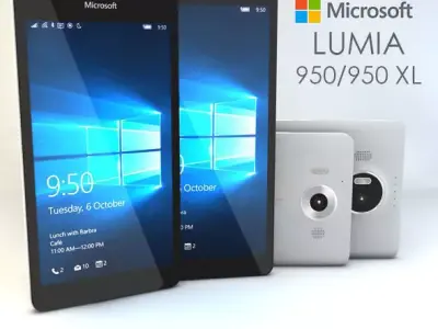 Microsoft Lumia 950-950XL Low-poly 3D model