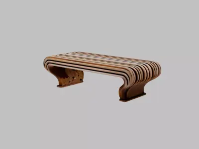 sci fi bench Free low-poly 3D model
