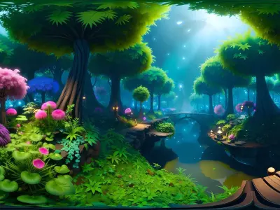 HDRI Fantasy Fairytale Low-poly 3D model