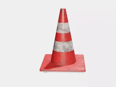 Traffic cone 3D Low-poly 3D model