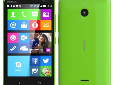 Nokia X2 Dual SIM Glossy green 3D model