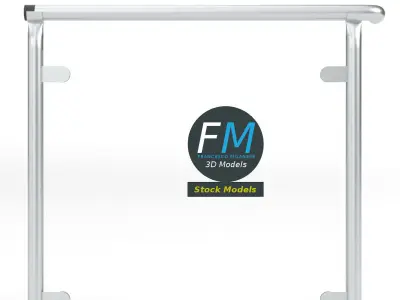 Glass handrail module 1 3D model