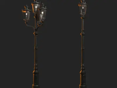 Classic Street Kit Low-poly 3D model