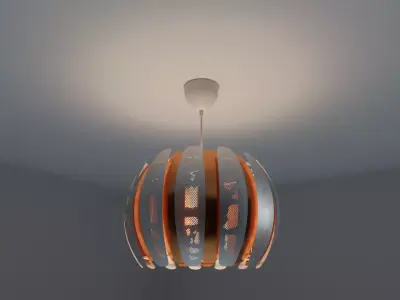 Modern Handing Lamp - Steel and Copper 3D model
