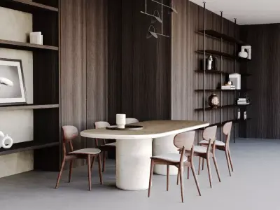 Modern Dining Room 3D model purchase