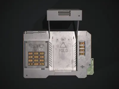 Sci-fi portable console Low-poly 3D model