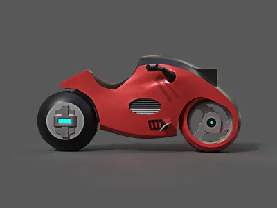 Sci-fi Bike Game Ready 6 3D model