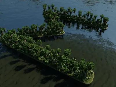 M Alphabet Island 3D model