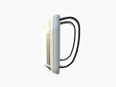 SciFi Backpack E04 White Gold - Fashion Character Design Low-poly 3D model