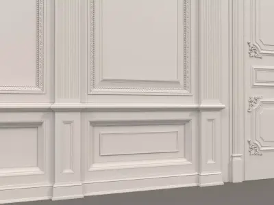 Wall Molding in Classic French style 3 3D model