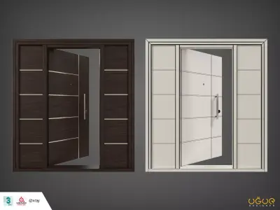 Door 3d Model modern front Free 3D model