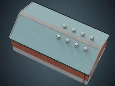 Building 2A Low-poly 3D model