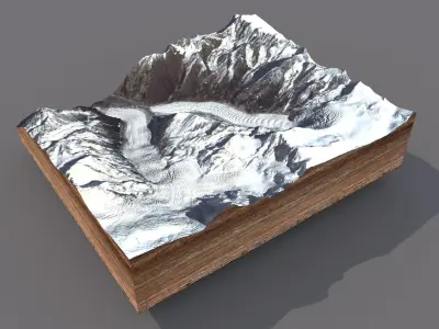 Mountain landscape 3D model