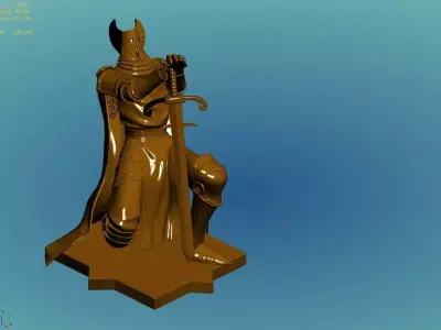 Knight gold 1022 3D model