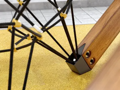 Children play rope complex Cube 3D model