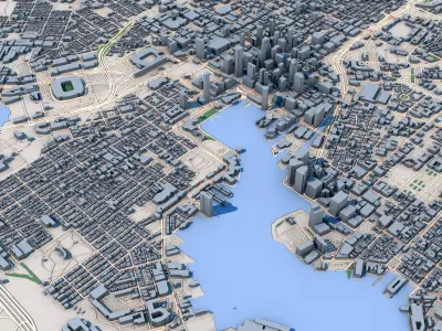 Baltimore City Maryland United States 3D model