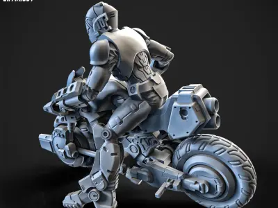 Blade Hurricane Pilot and Bike 100mm and 32mm Approx Height 3D print model