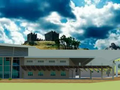 Townboard offices Low-poly 3D model