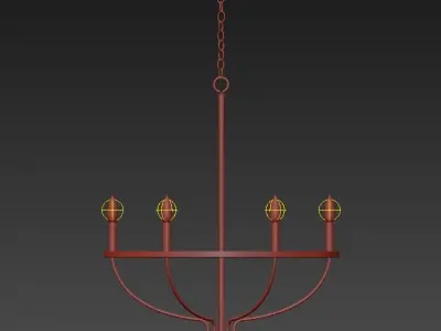 5 light Chandelier 3D model purchase