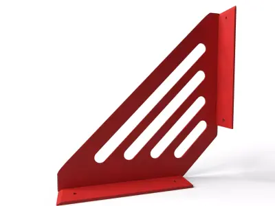 Heavy-Duty Industrial Metal Gusset Bracket 2 color 3D model