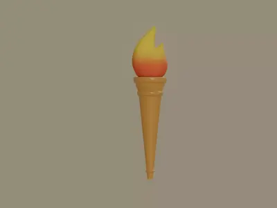 Torch fire 3D model