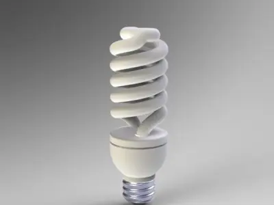 Fluorescent Bulb 3D model
