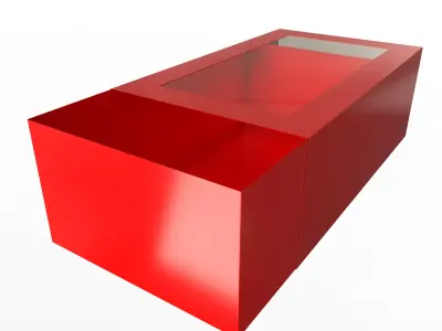 Red Cakebox Low-poly 3D model