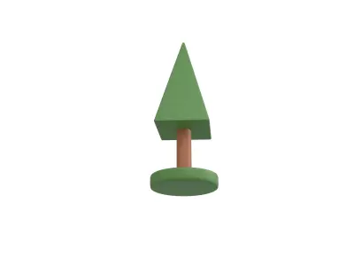 Cartoon Tree v24 002 Low-poly 3D model