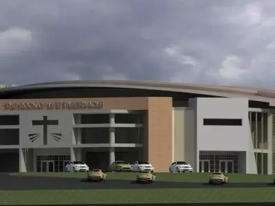 Auditorium - 1200 Seater Low-poly 3D model