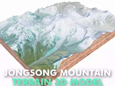 Jongsong Mountain China India Nepal 3D model